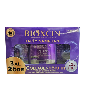 Шампоан Bioxcin Collagen & Biotin – комплект 3 броя (плати 2, вземи 3)