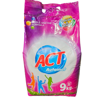 Прах за Пране ACT Automat – 9 кг, За Цветно и Бяло